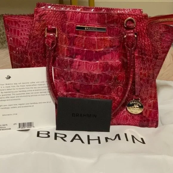 Brahmin Bags Htf Brahmin Mini Priscilla In Petunia Melbourne Poshmark